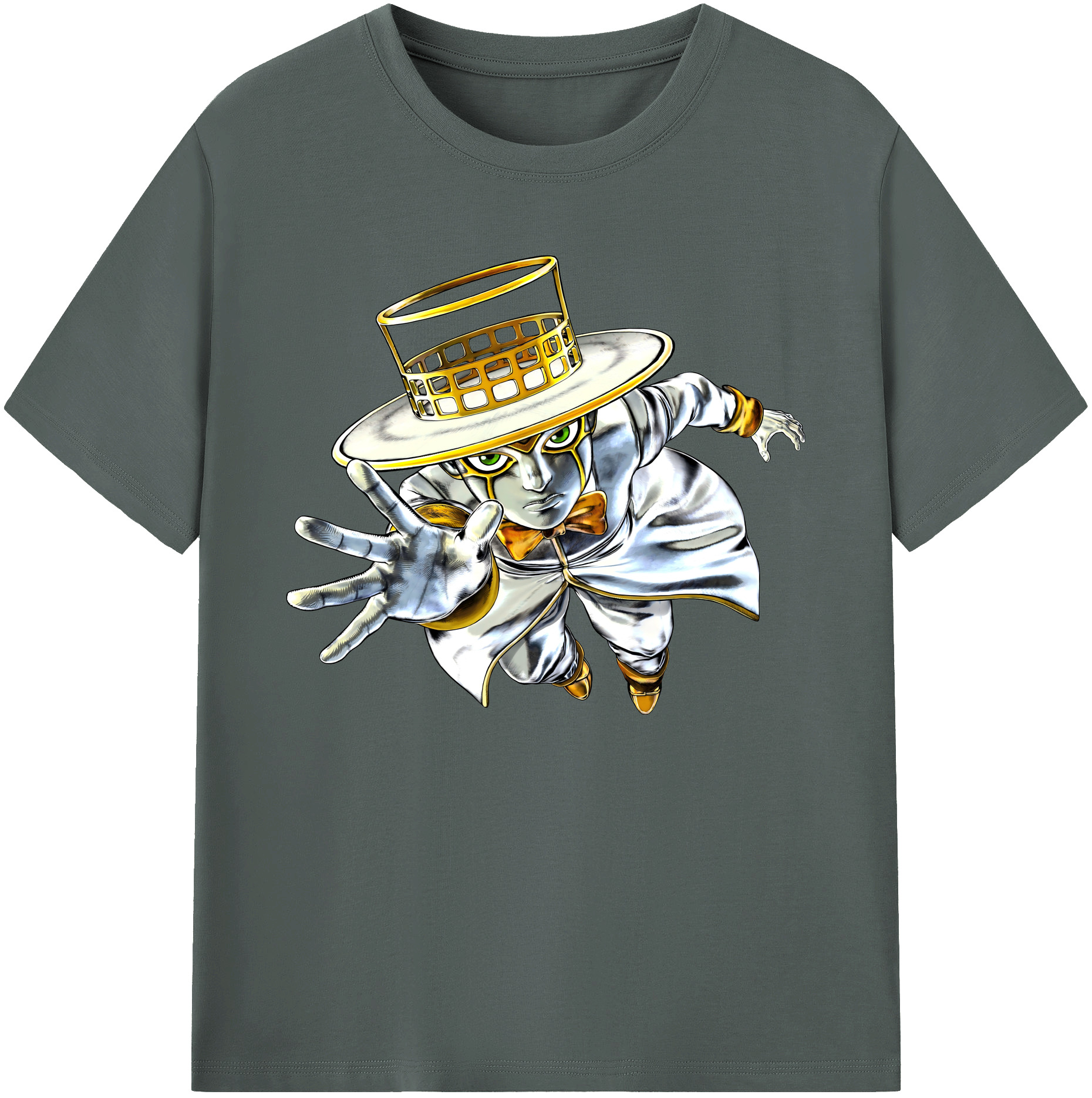 （画像用） ジョジョの奇妙な冒険 岸辺 露伴（きしべ ろはん） JoJo's Bizarre Adventure Rohan Kishibe 綿100％ メンズ半袖Tシャツ｜肌触りやわらか＆通気性